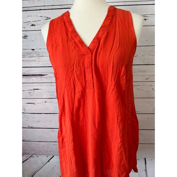 Mauve Anthropologie XS Sleeveless Shirt Blouse Tunic Top Extra Small Rayon - Picture 8 of 9